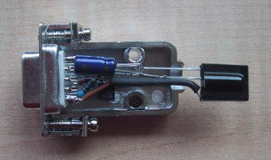 Receiver built in serial connector